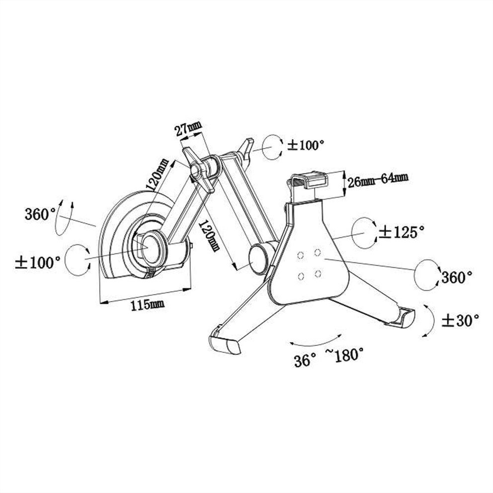 VALUE Wand-/Unterschrankhalter für iPad, Ebook, Tablet, 4 Gelenke