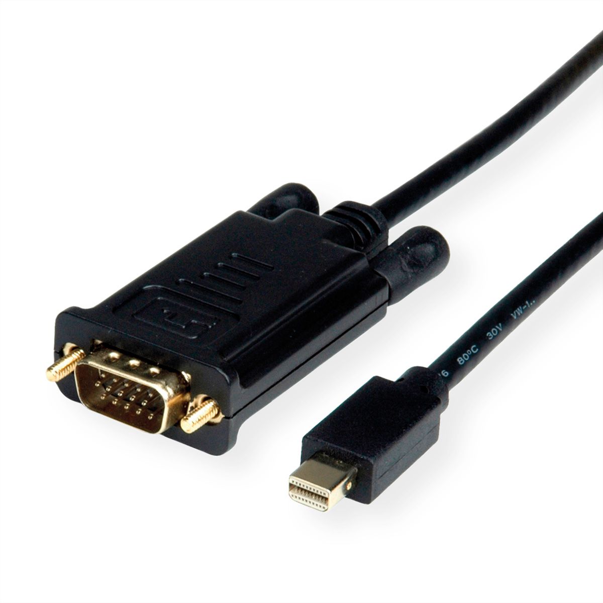 VALUE Kabel Mini DisplayPort-VGA, Mini DP ST - VGA ST, schwarz, 3 m