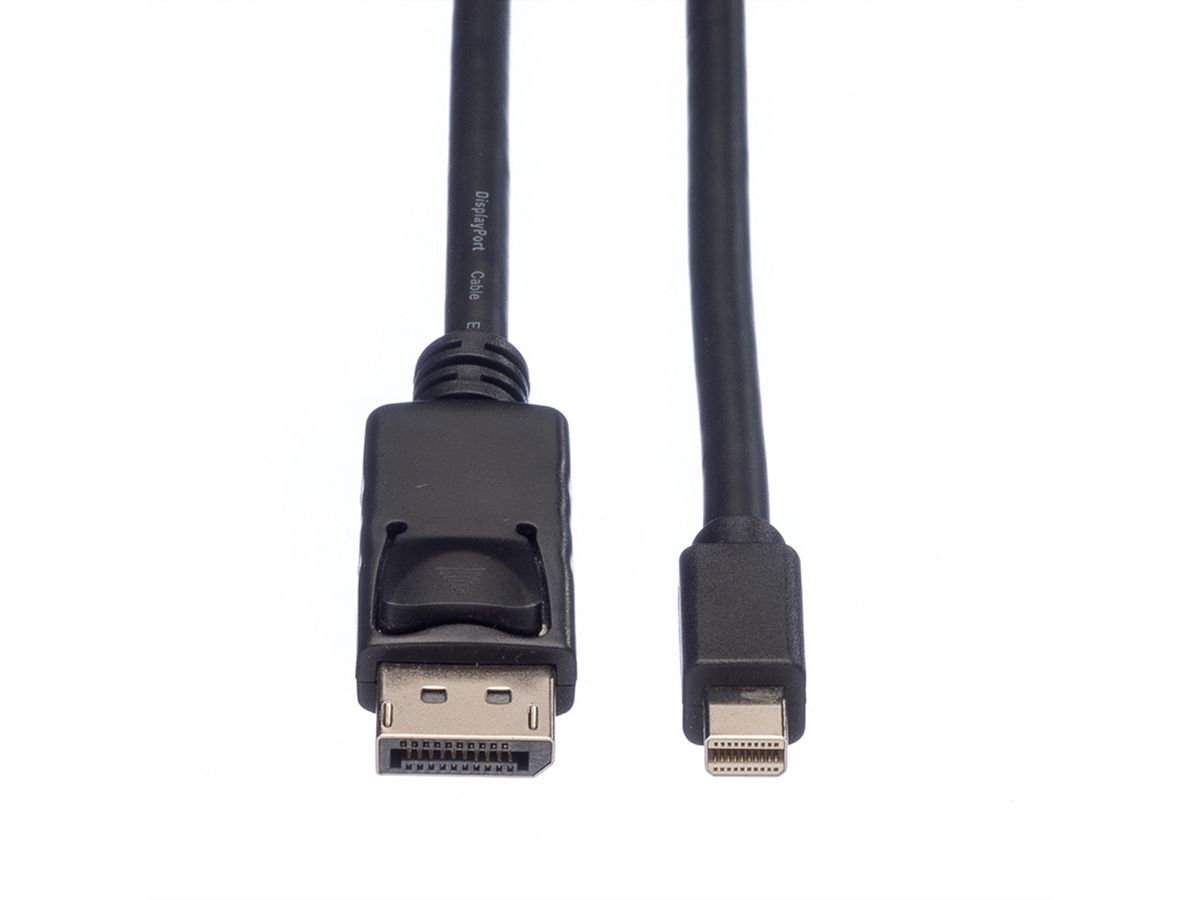 ROLINE GREEN DisplayPort Kabel, DP ST - Mini DP ST, TPE, schwarz, 2 m