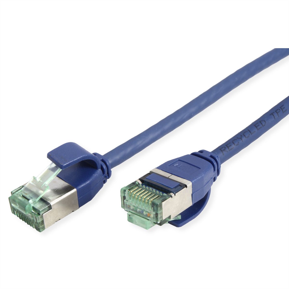 ROLINE RM U/FTP DataCenter Patchkabel Cat.6A (Class EA), slim, blau, 2 m