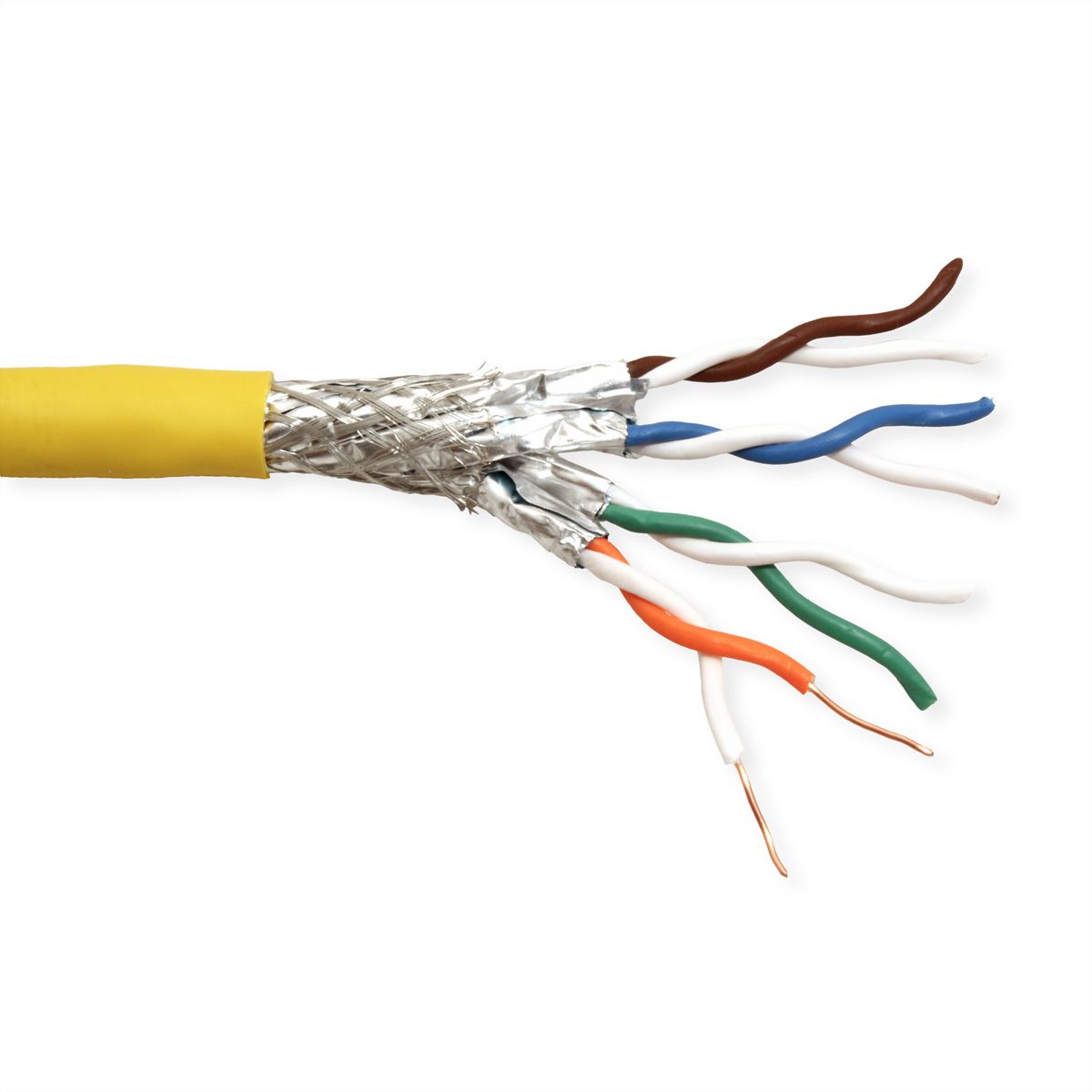 ROLINE S/FTP-(PiMF-)Kabel, Cat.8 (Class I), Massivdraht, AWG22, LSOH, 100 m