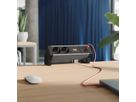 BACHMANN DESK2 ALU BLACK 2xCEE7/3, 1xUSB C/C 65W L=0,2m