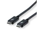 ROLINE Thunderbolt™ 3 Kabel, C-C, ST/ST, 20Gbit/s, 100W, schwarz, 2 m