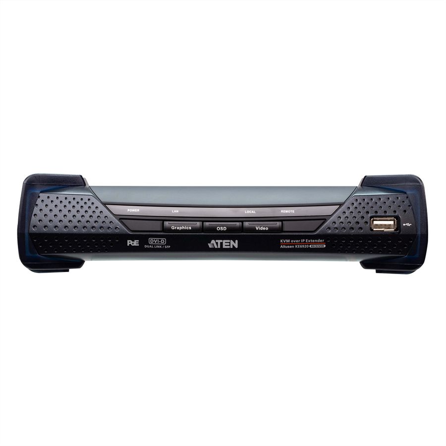 ATEN KE6922R 2K DVI-D Dual Link KVM Over IP Empfänger mit SFP und PoE