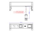 BACHMANN DESK2 white 2xUTE 1xSchalter 1xCM 0,2m GST18 RAL9010