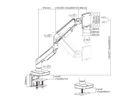 ROLINE LCD-Arm, Tischmontage, Gasfeder, 5 Gelenke, bis 20 kg