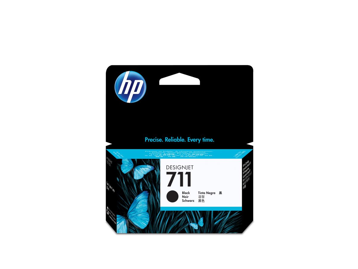 HP 711 Schwarz DesignJet Tintenpatrone, 38 ml