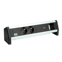 BACHMANN DESK 2xSchutzkontakt USB C, USB Charger 60W 1xABD GST18