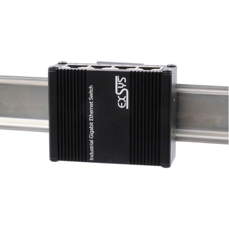 EXSYS EX-62021 5-Port Industrial Gigabit Micro Switch, unmanaged, USB-C Stromversorgung
