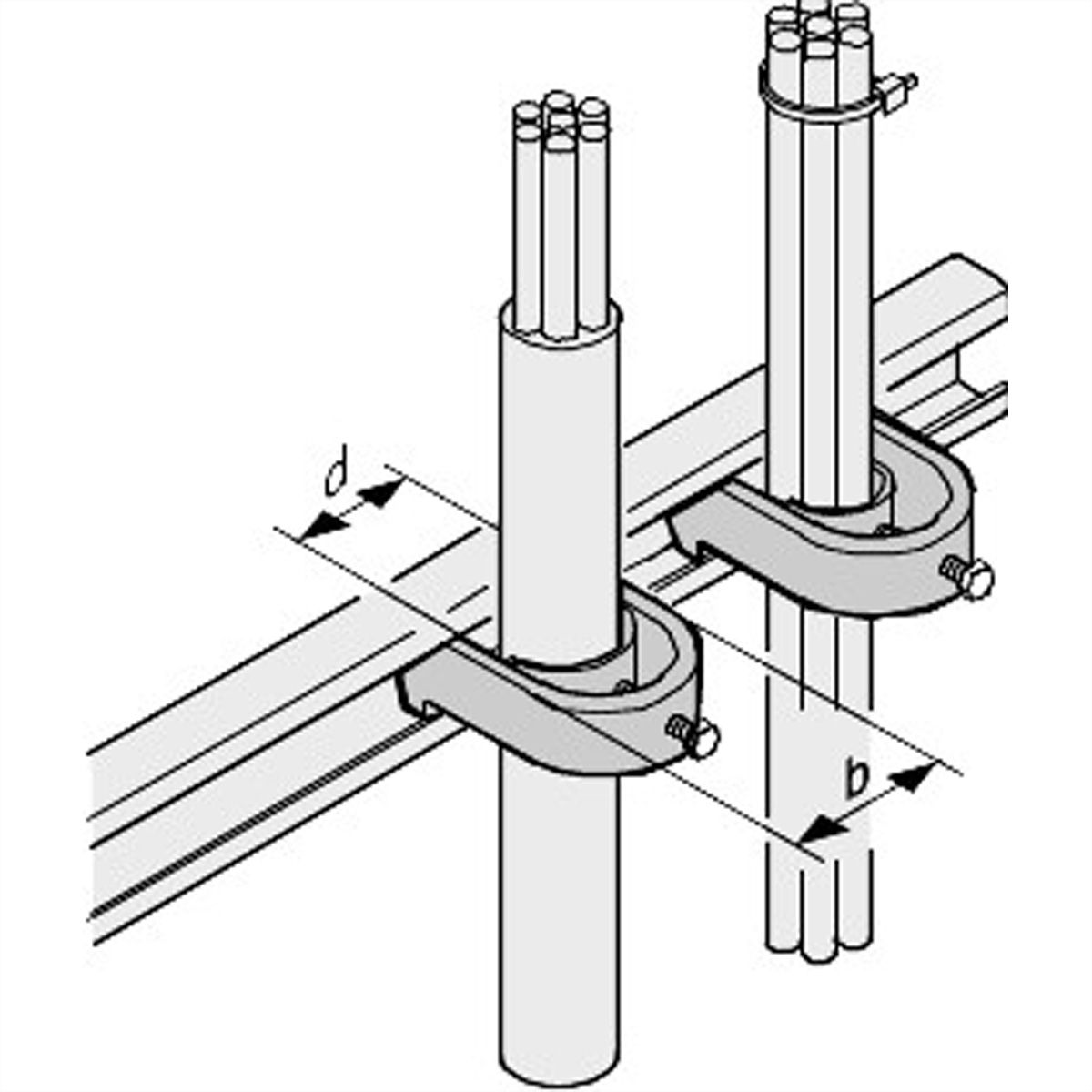 SCHROFF Kabelschellen - KABELSCHELLEN 42-46 51B (10X)