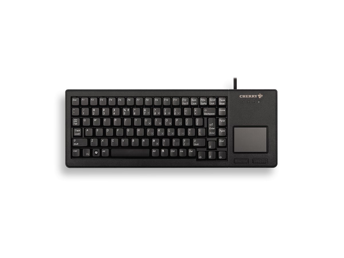CHERRY XS Touchpad Tastatur USB QWERTY UK Englisch Schwarz