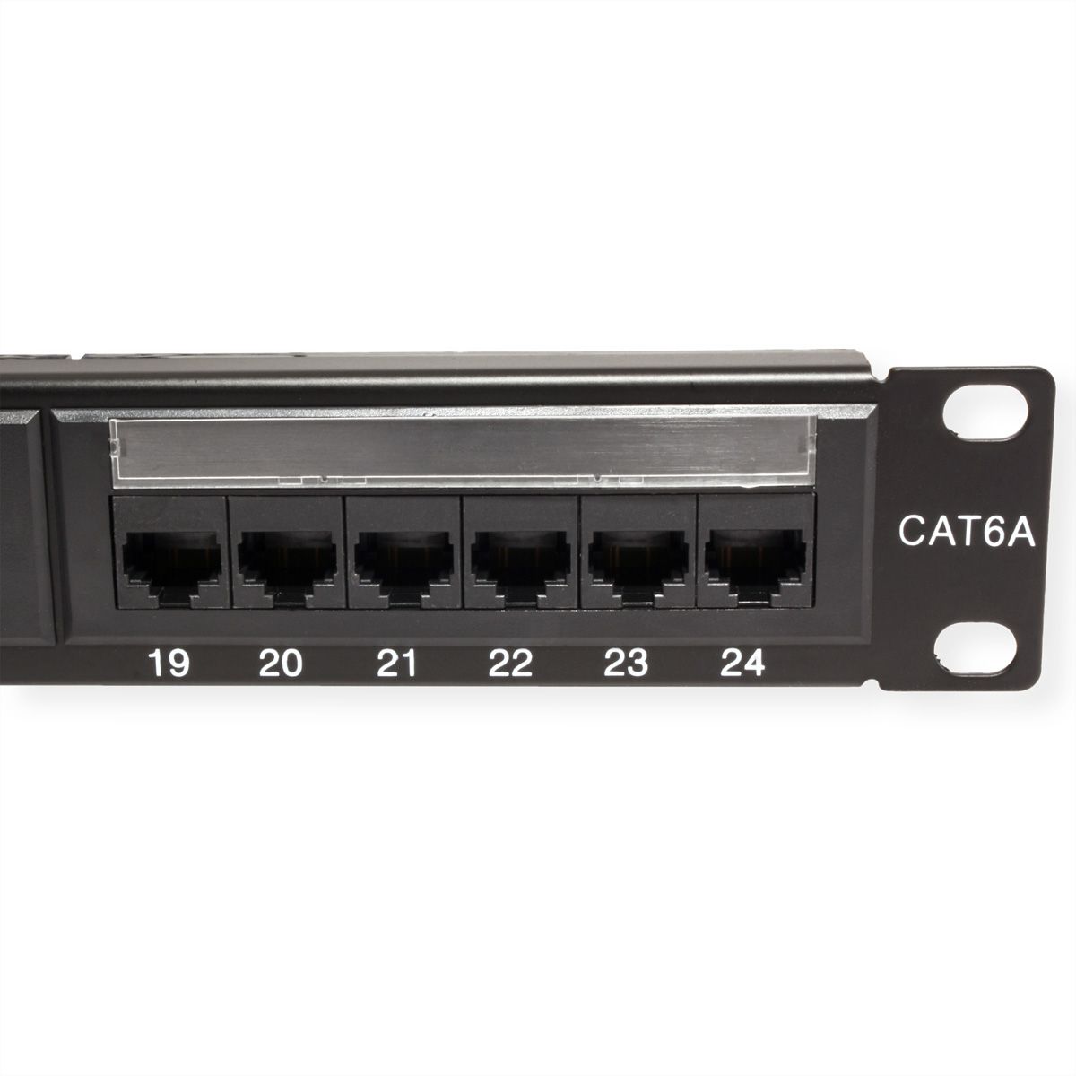 VALUE Cat.6A (Class EA) 19-Zoll-Patchpanel, 24 P, ungeschirmt, schwarz