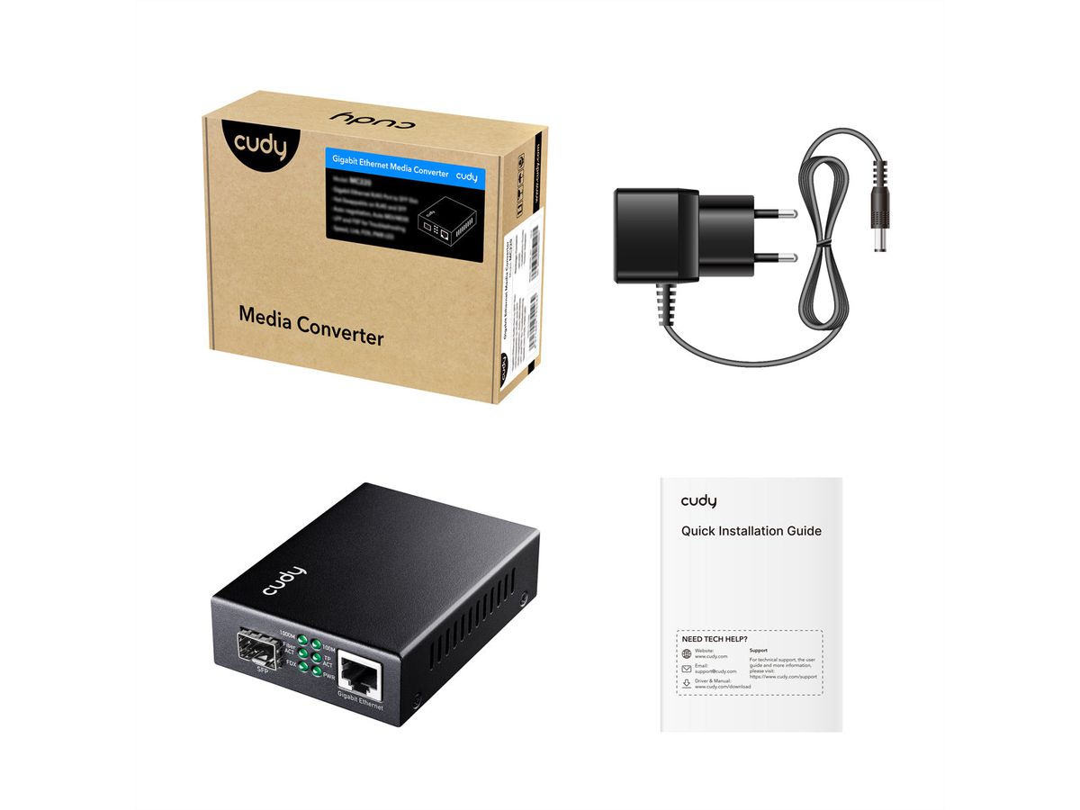 CUDY MC220 10/100/1000M Medienkonverter