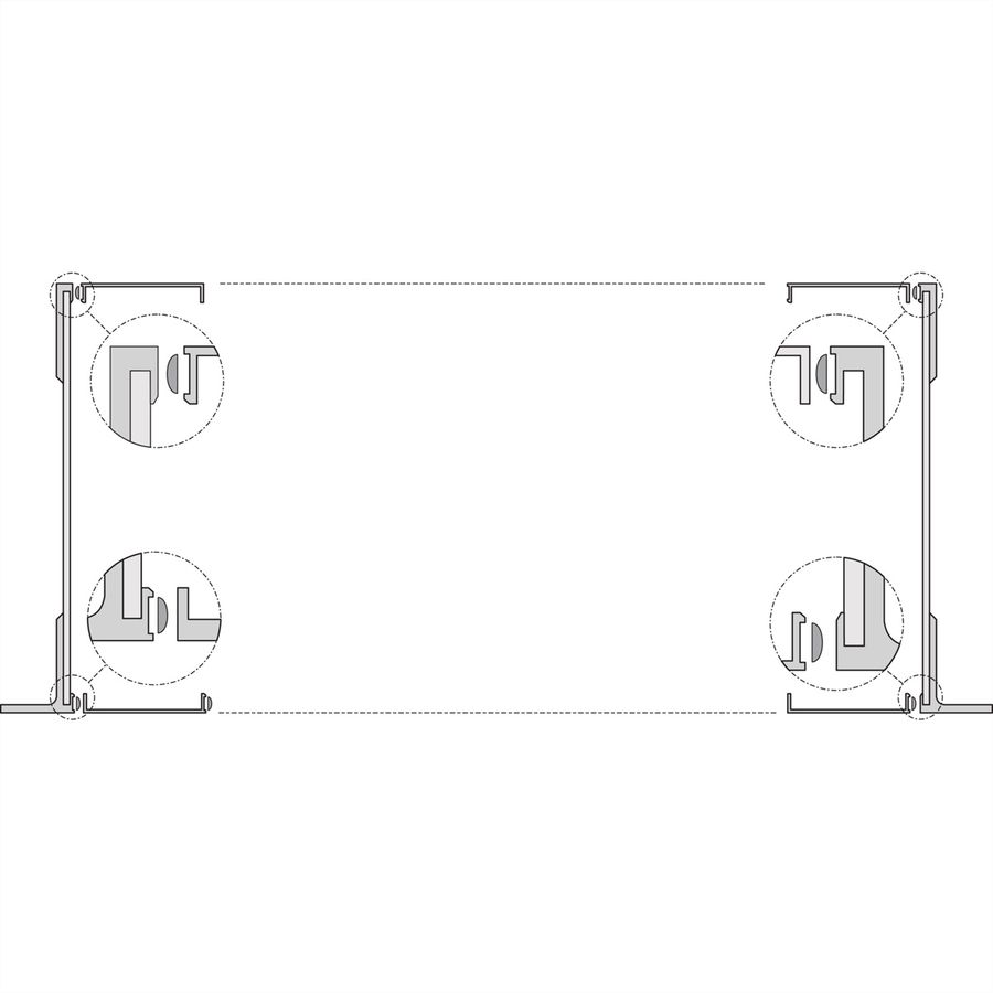 SCHROFF 19"-Winkel Typ F mit / ohne Grifflöcher für Textildichtung - 19"WINKEL 4HE O.GR. 2STK