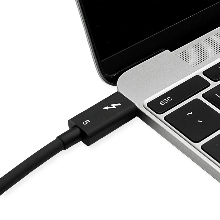 ROLINE Thunderbolt™ 5 Kabel, USB C-C, ST/ST, 8K UHD-2, 80Gbit/s, 240W, passiv, schwarz, 0,8 m