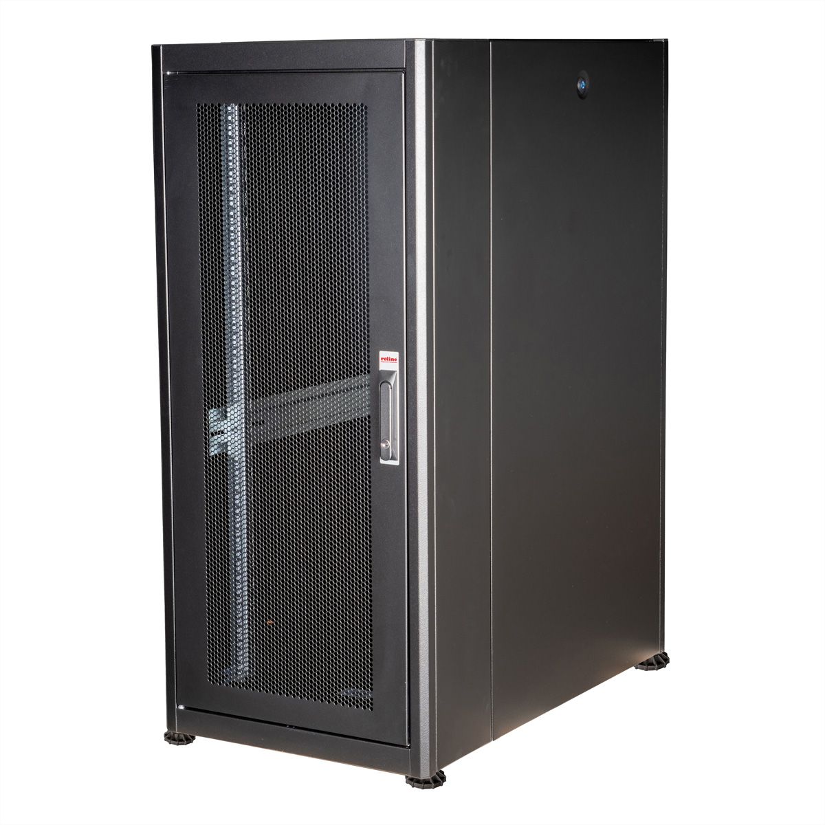 ROLINE 19-Zoll Serverschrank Basic 26 HE, 600x1000 BxT perforiert schwarz