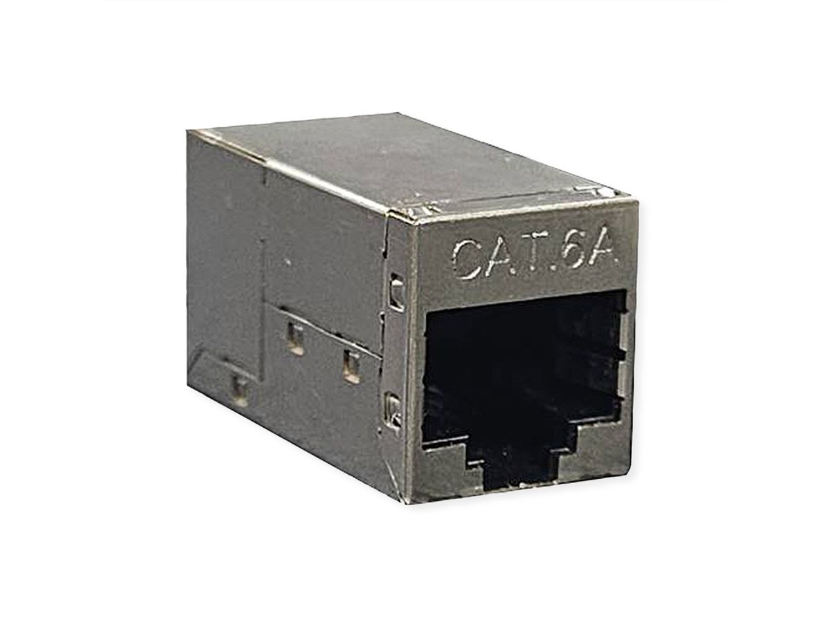 ROLINE RJ-45 Kupplung geschirmt, Cat.6A/Klasse EA, silberfarben