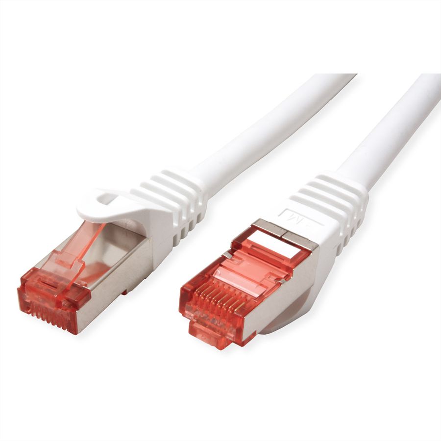 ROLINE Patchkabel Cat.6 S/FTP (PiMF), Component Level, LSOH, weiß, 0,5 m