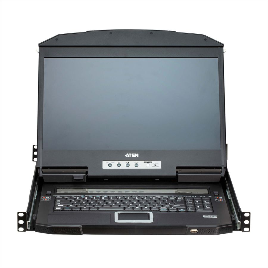 ATEN CL3884NW 4-Port Multi-View Dual Rail WideSceen LCD KVM, ES-Layout