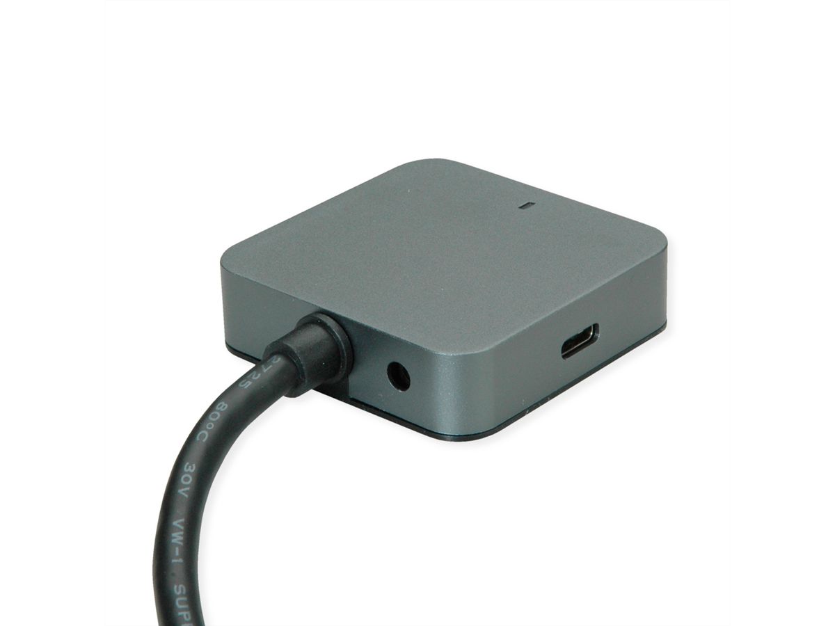 VALUE USB 3.2 Gen 2 Hub, 4 Ports (2x USB-A + 2x USB-C), mit Verlängerungskabel, 3 m