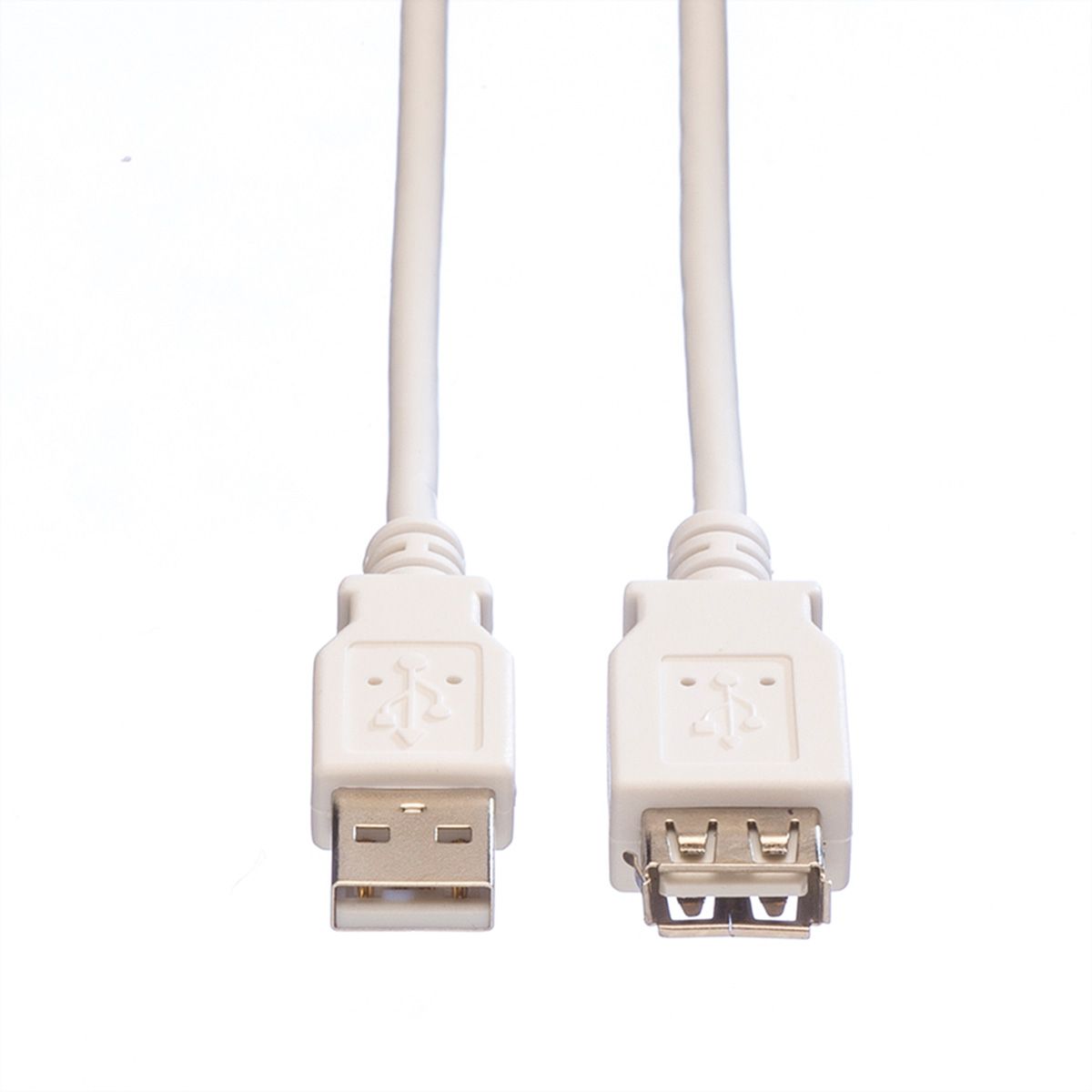 VALUE USB 2.0 Verlängerungskabel, Typ A-A, ST/BU, weiß, 1,8 m