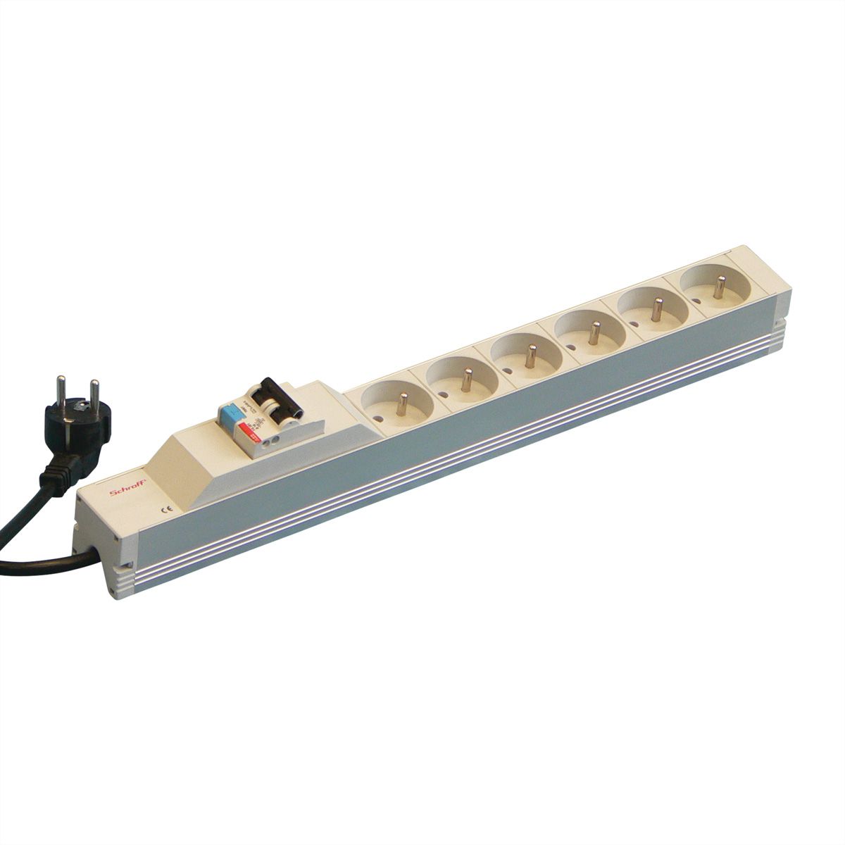 SCHROFF UTE-Steckdosenleiste, STDL.UTE 6D.FI+SCHALT.438,5L
