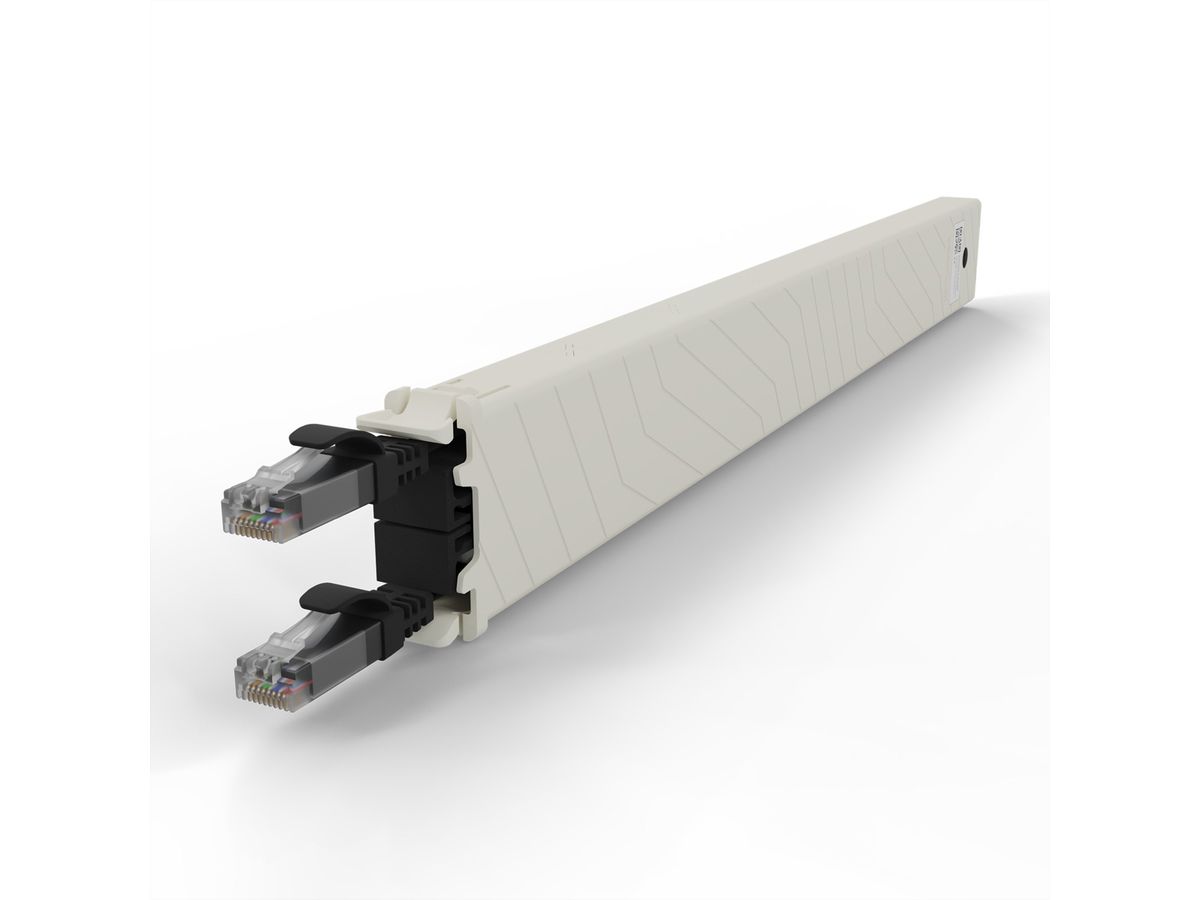 patchbox.one Kassette 8RU UTP schwarz Cat.6a 0,8m