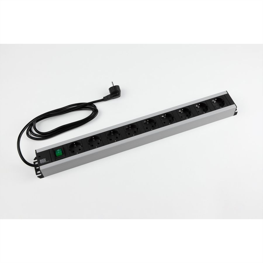 BACHMANN Handwerkerleiste 9x Schutzkontakt, Schalter, 2 m