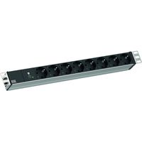 BACHMANN 19" 1HE 8xCEE7/3 RAL7035 1xSPD-Plus 2,0m CEE7/7