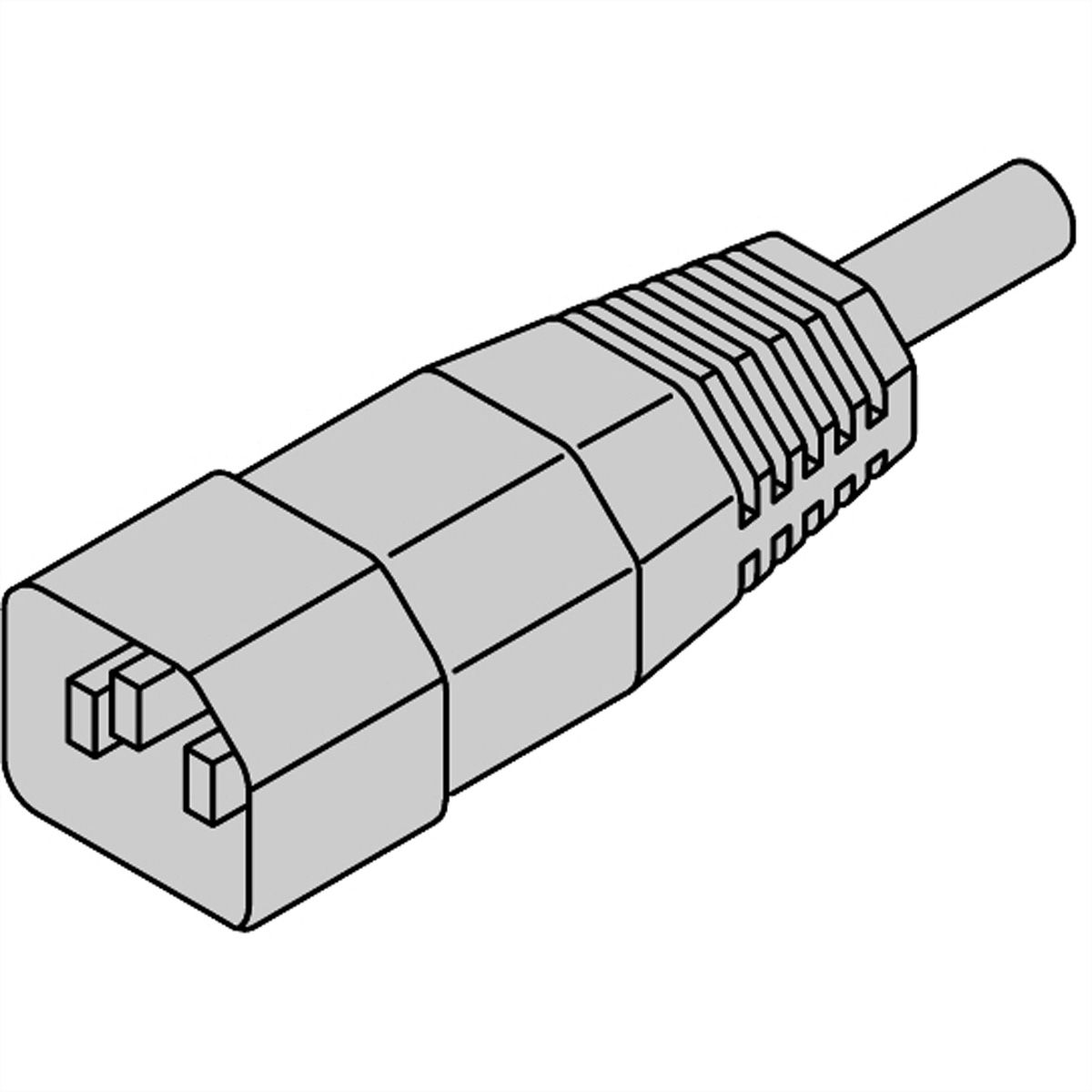 SCHROFF Netzanschlussleitung, IEC - ANSCHLUSSKAB.2,5M IEC C13-C14