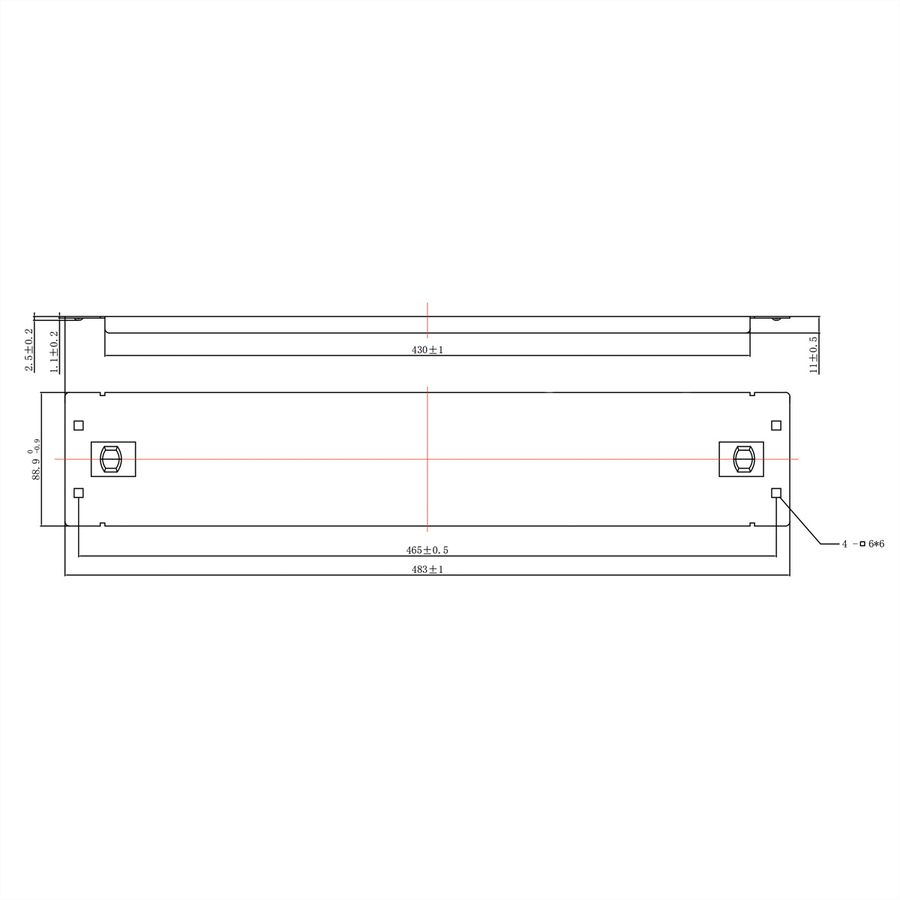 ROLINE 19-Zoll-Blindplatte Snap-in, 2 HE, schwarz