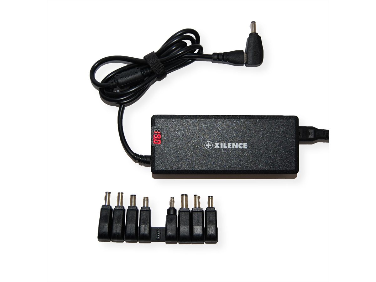 Xilence XM008 Universal Notebook Ladegerät, 9 Adapter, LED Anzeige, 75W