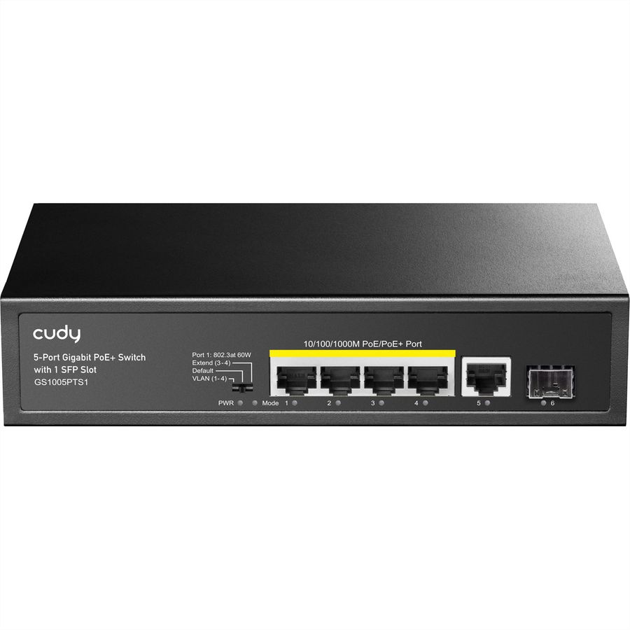 CUDY GS1005PTS1 5-Port Gigabit PoE+ Switch 1 SFP Port 120W