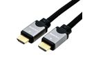 ROLINE HDMI High Speed Kabel mit Ethernet, ST-ST, schwarz / silber, 7,5 m