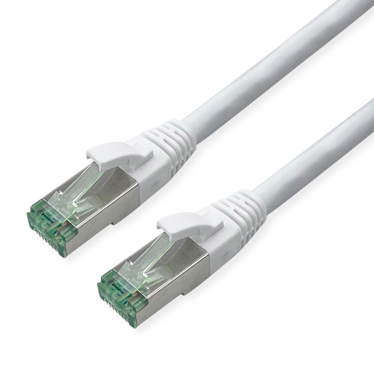 ROLINE RM Patchkabel Cat.6A S/FTP (PiMF), weiß, 10 m