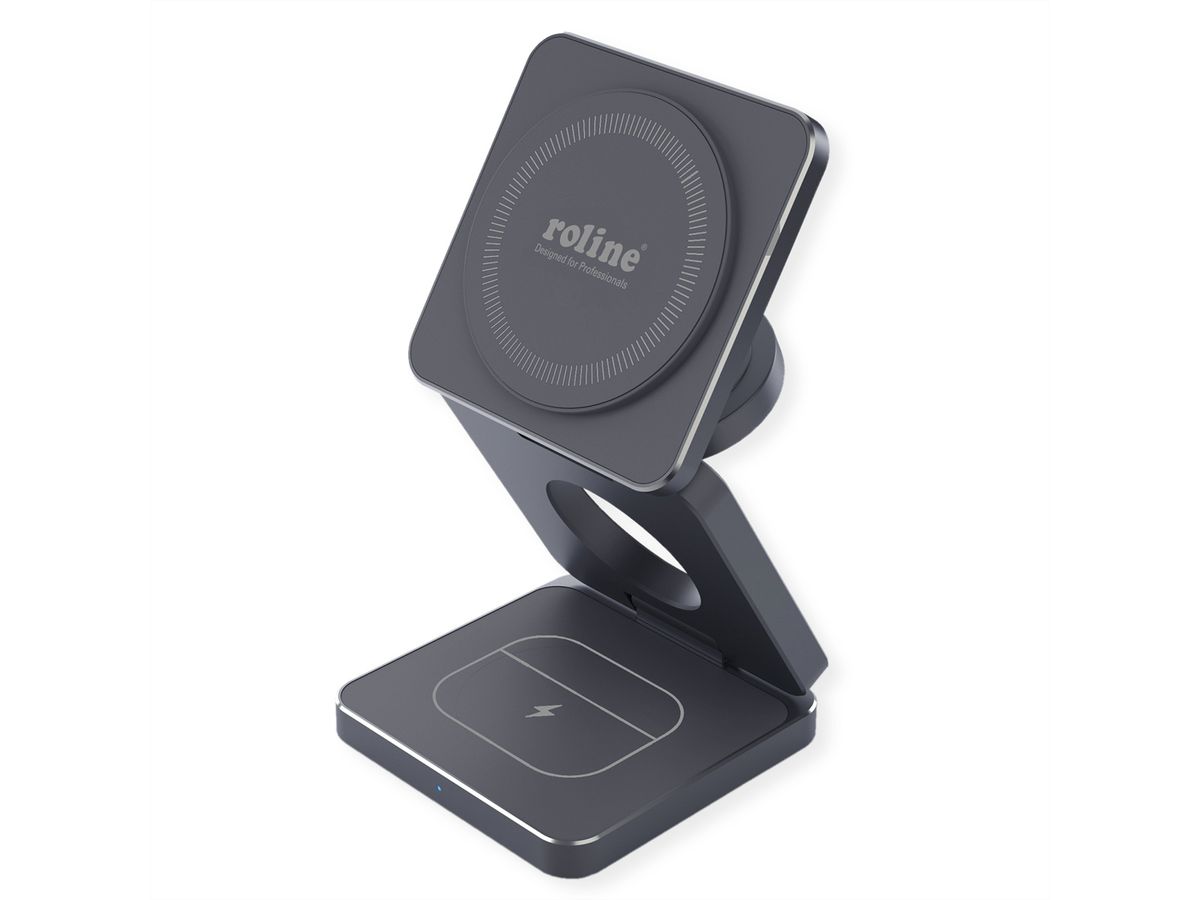 ROLINE 3-in-1 Induktions-Ladestation, faltbar, für Samsung
