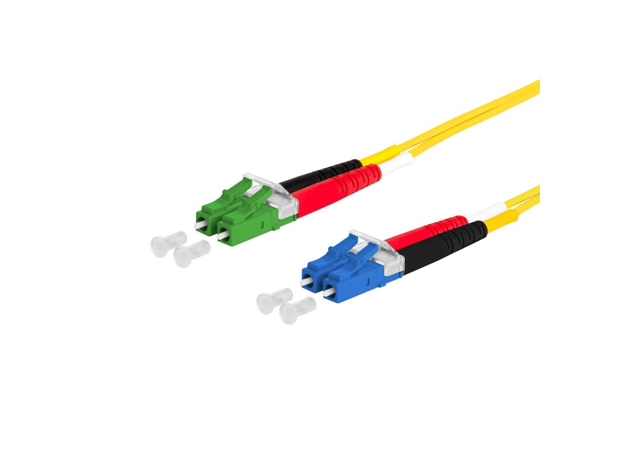 METZ CONNECT OpDAT Patchkabel, LC-D / LC-D-APC, OS2, 2 m
