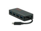 ROLINE USB 3.2 Gen 1 Hub, 4fach, Typ C Anschlusskabel