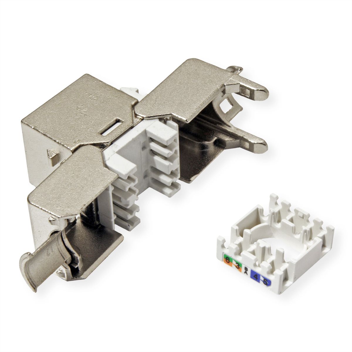 VALUE Cat.6A (Class EA) Keystone, RJ-45, geschirmt, werkzeuglos, SuperSLIM