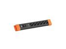 BACHMANN CONNECTUS 6xCEE7/3, 1xSPD 1xSchalter 2,0m CEE7/7 Sw/Or