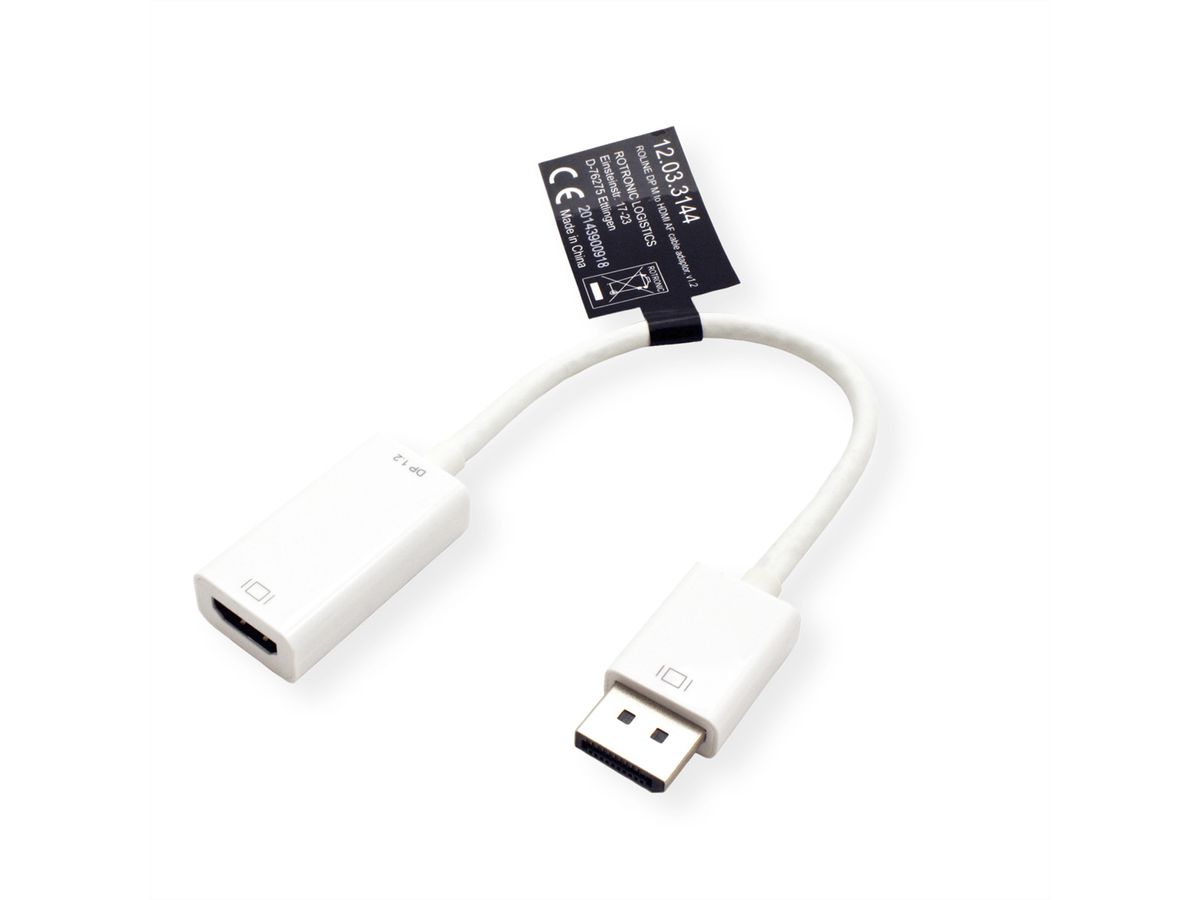 ROLINE DisplayPort-HDMI Adapter, v1.2, DP Stecker-HDMI Buchse, Aktiv