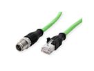 METZ CONNECT Verbindungsleitung M12 ST-RJ45 ST, 8-pol X-kodiert, gerade-gerade, 5 m