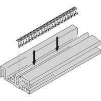 SCHROFF Modulschiene Typ H-VT stabil, mit EMV-Dichtung - MODULSCH. H VT 84TE EMC