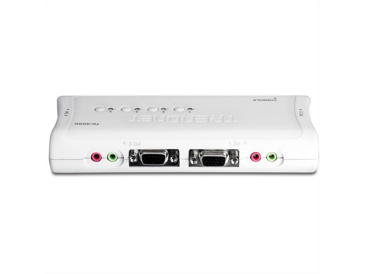 TRENDnet TK-409K KVM Switch 4-Port USB Kit mit Audio