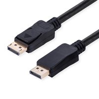 VALUE DisplayPort Kabel, v2.1, 16K, 54Gbit/s, DP ST - ST, schwarz, 3 m