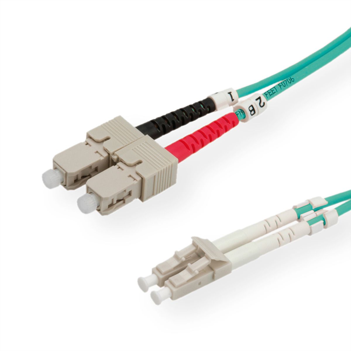 ROLINE LWL-Kabel 50/125µm OM3, LC/SC, türkis, 2 m