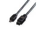 ROLINE IEEE 1394b / IEEE 1394 Kabel, 9/4polig, schwarz, 1,8 m