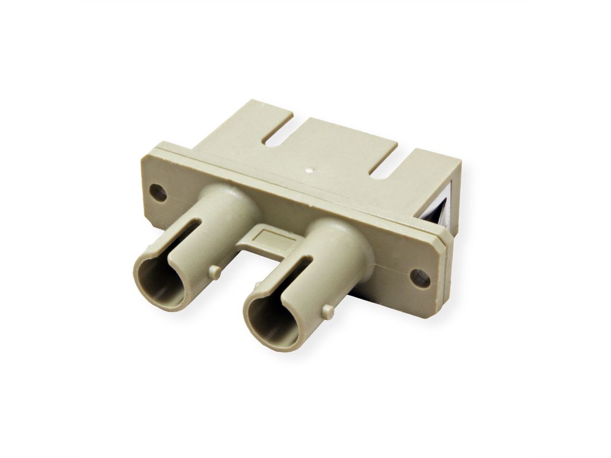 LWL-Adapter-Kupplung MM, SC/ST duplex, grau