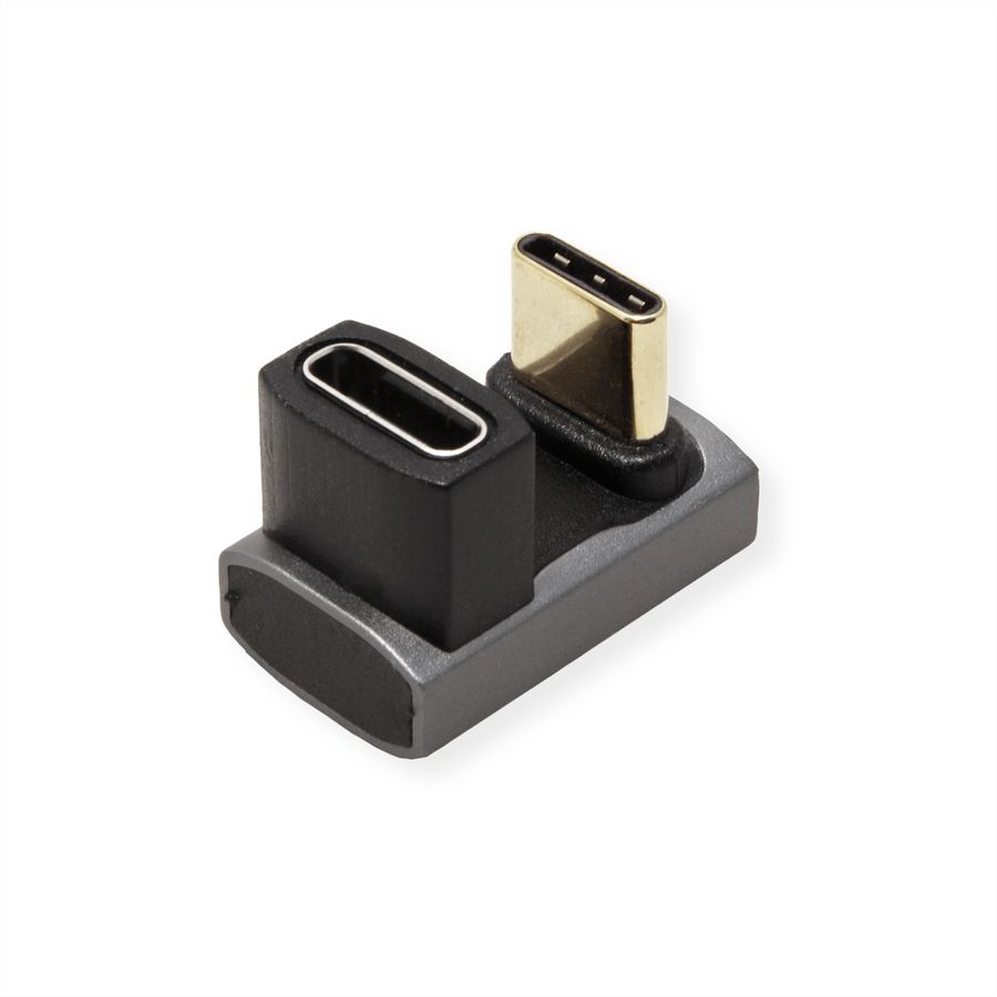 ROLINE USB4 Gen 3x2 Adapter Typ C ST/BU, Aluminium, 360°, breit, silberfarben