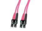 TELEGÄRTNER LWL Rangierkabel 2x G50/125 OM4, 1x LC Duplex - 1x LC Duplex, violett, 10 m